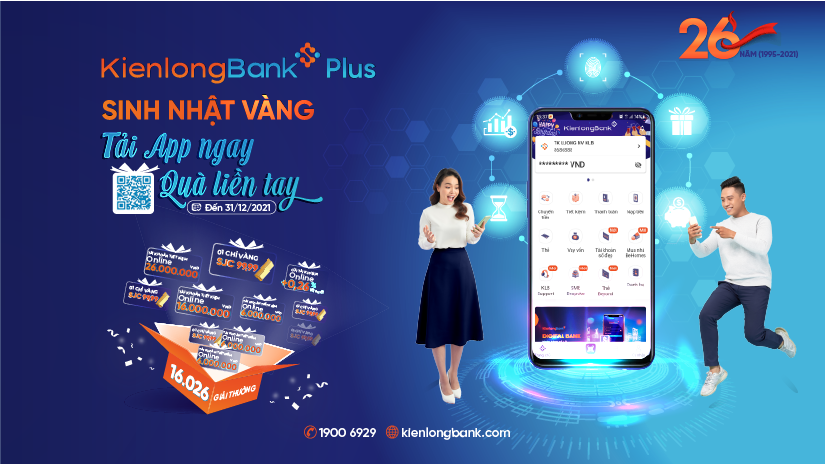 TRẢI NGHIỆM MOBILE BANKING MỚI - KIENLONGBANK PLUS CÙNG KHUYẾN MẠI HẤP DẪN