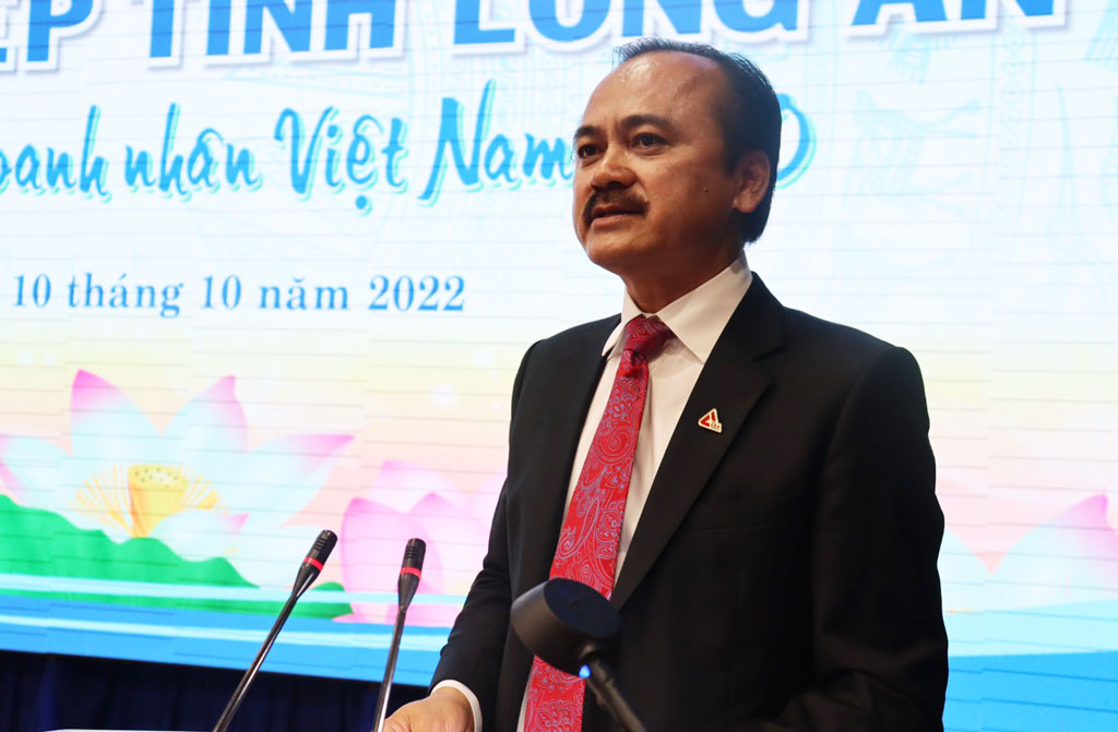 Bài phát biểu của Chủ tịch Hiệp hội Doanh nghiệp tỉnh Long An - Võ Quốc Thắng nhân ngày Doanh nhân Việt Nam 13/10