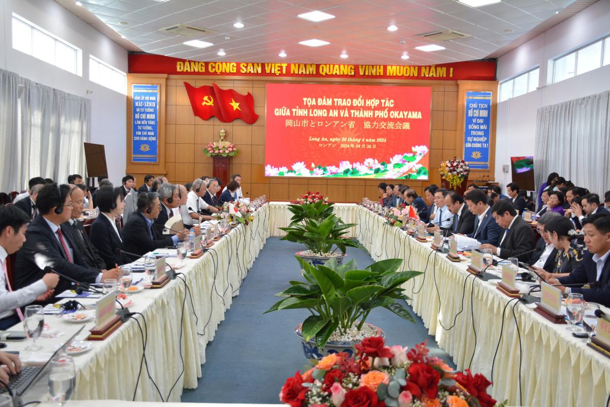 Hiệp hội doanh nghiệp tỉnh Long An gặp gỡ và trao đổi hợp tác với Đoàn công tác Thành phố Okayama